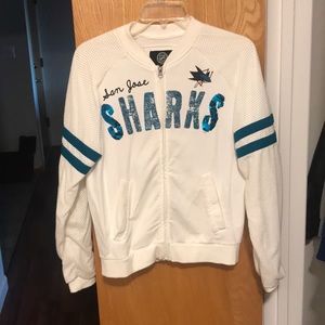 White with Sequence San José Sharks Jacket